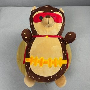 Superhero Hedgehog Hans Plush‎ Toy Stuffed Animal Red Mask Cape Brown Tan 14 in